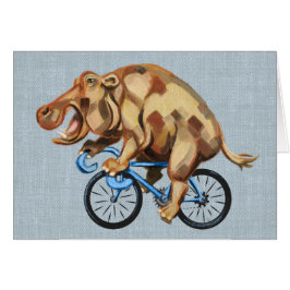 Hippo montando una bicicleta