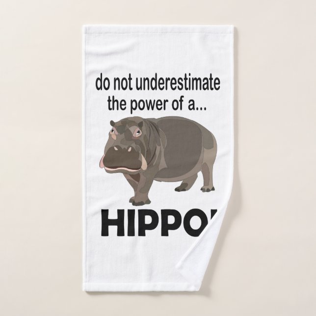 Hippopótamo Animal Gracioso Hippo (Toalla de mano)