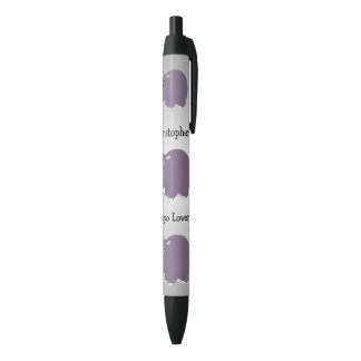 Hippopótamo Diseño Pluma de tinta negra