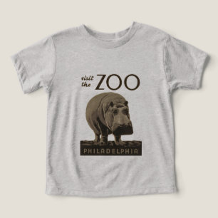 Hippopótamo vintage hippo zoo poster wpa