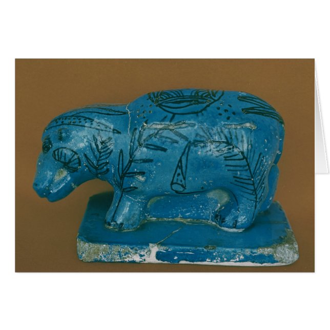 Hippopotamus azul con la decoración negra (Anverso (Horizontal))
