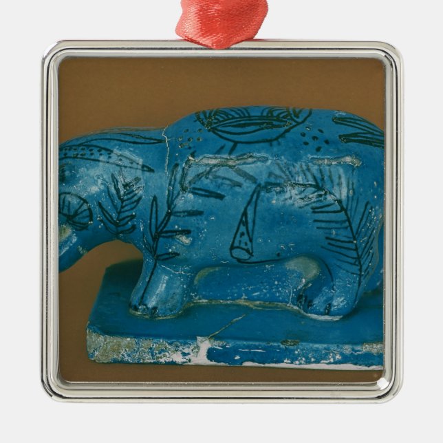Hippopotamus azul con la decoración negra (Frente)