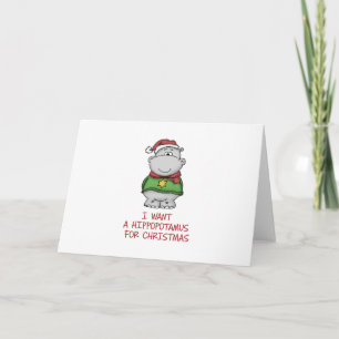Hippopotamus para el navidad - diseño lindo del