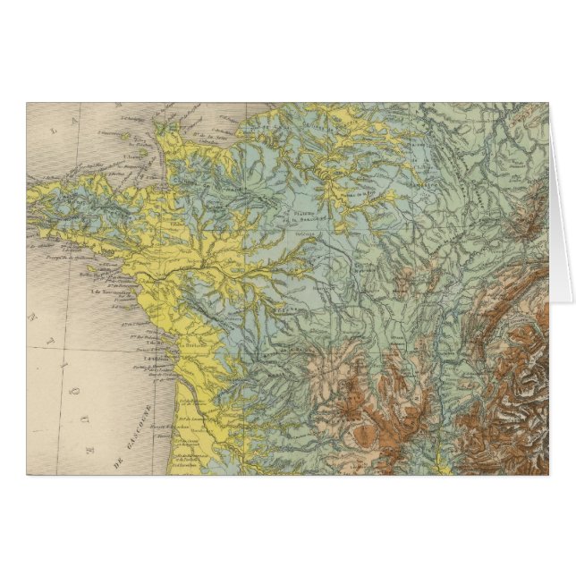 Hipsométrico en Francia (Anverso (Horizontal))