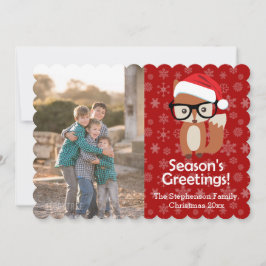 Hipster Fox Glasses Navidad animal lindo