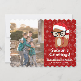 Hipster Fox Glasses Navidad animal lindo