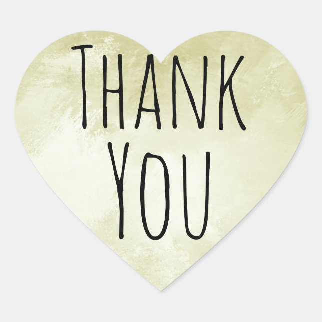 Hipster Guay Gold Heart Gracias Sello (Anverso)