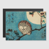 Hiroshige - Tarjeta magnética de ramas de arce de 