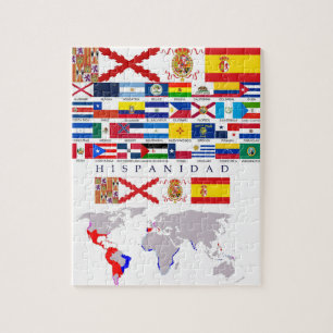 HISPANIDAD orígen con mapa. Puzzle