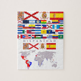 HISPANIDAD orígen con mapa. Puzzle