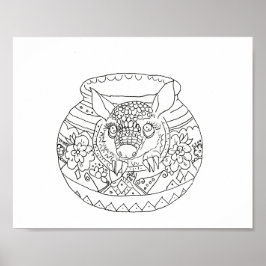 Hispano arte folclórico bebé armadillo página de c