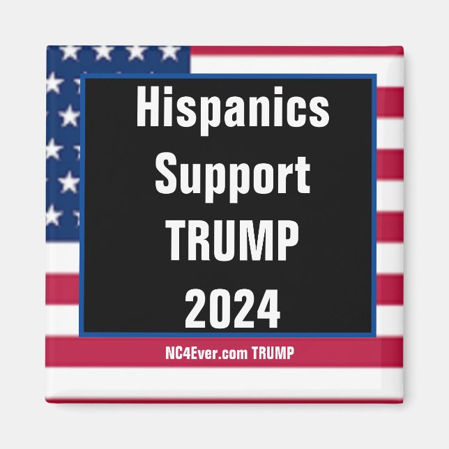 Hispanos Apoya el imán TRUMP 2024 (Frente)