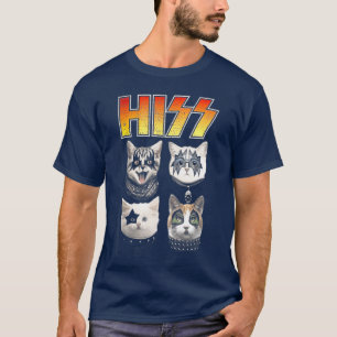 HISS Gracioso Camiseta De Gato Hiss Gato De Camisa