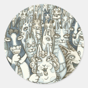 Hiss N' Fitz Cats LIFE Es Una Hoja De PEGATINAS FI