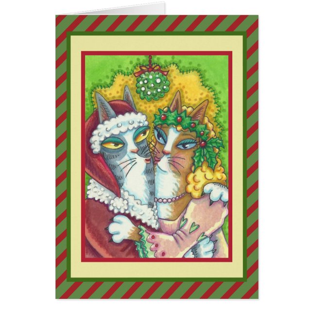 HISS N' FITZ CATS, SANTA NAVIDADES GREETING CARD V (Frente)