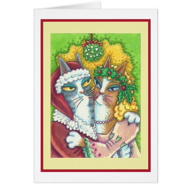 HISS N' FITZ CATS, SANTA NAVIDADES GREETING CARD V (Frente)