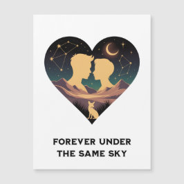 Historia de amor cósmico Corazón con amantes y art