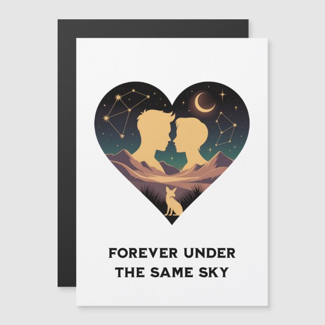 Historia de amor cósmico corazón con arte de amant (Anverso/Reverso)