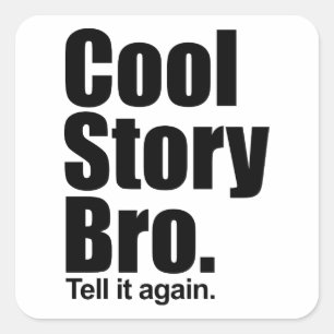 Historia fresca Bro. Pegatina