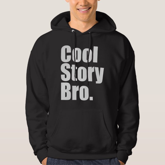 Historia fresca Bro. Sudadera con capucha oscura (Anverso)