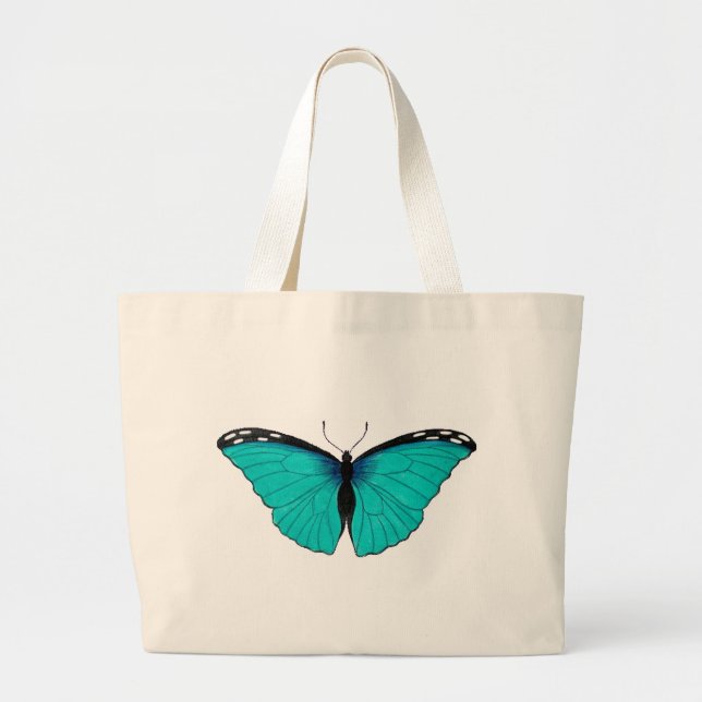 Historia natural Mariposa azul en la bolsa de Tote (Frente)