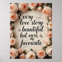 Historia romántica floral de amor cita arte