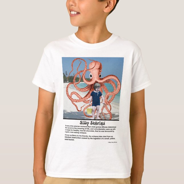 Historias estúpidas: Camiseta Octopus come un homb (Anverso)