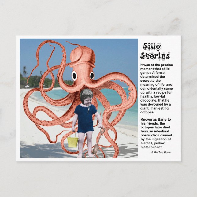 Historias estúpidas: Postales de pulpo que se come (Anverso)