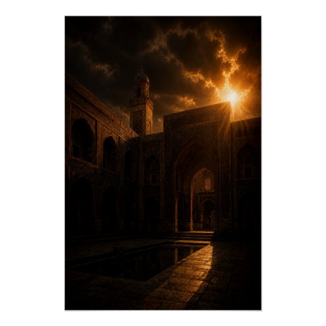 Historic Madrasa Courtyard Poster (Anverso)