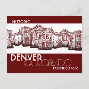 Histórica postal del casco antiguo de Denver Color