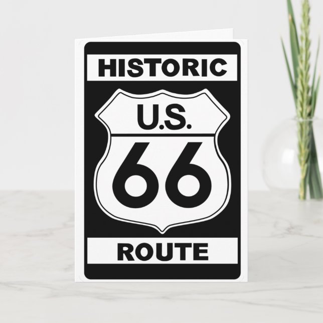 Histórica Tarjeta de felicitación Route 66 (Anverso)