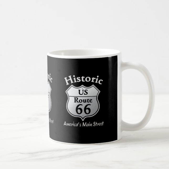 Histórica taza de café de US ROUTE 66 (Derecha)