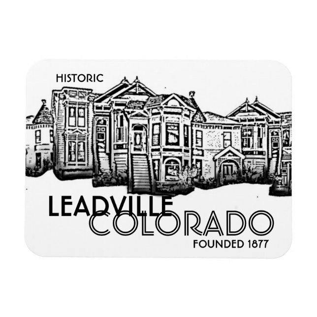 Histórico imán de Leadville Colorado (Horizontal)