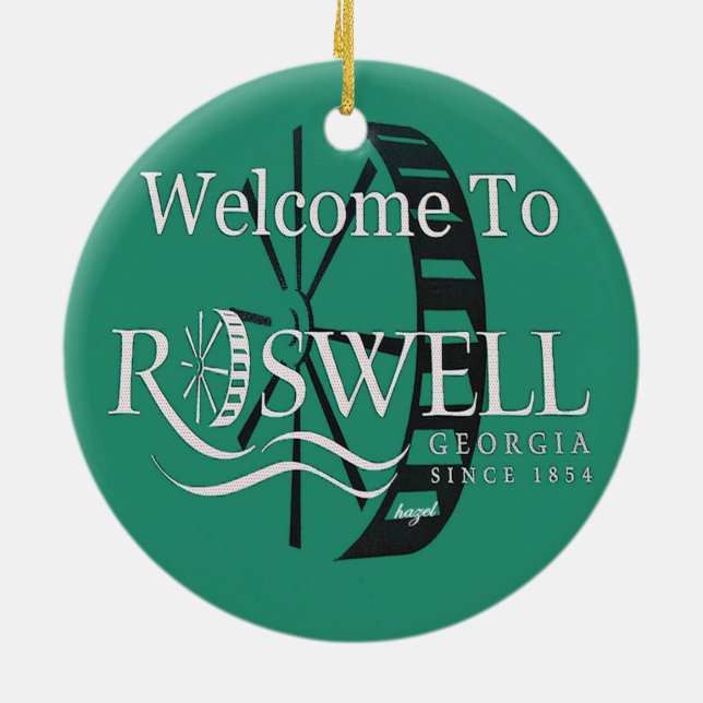 Histórico, Roswell, Georgia, Navidades, ornamento (Atrás)