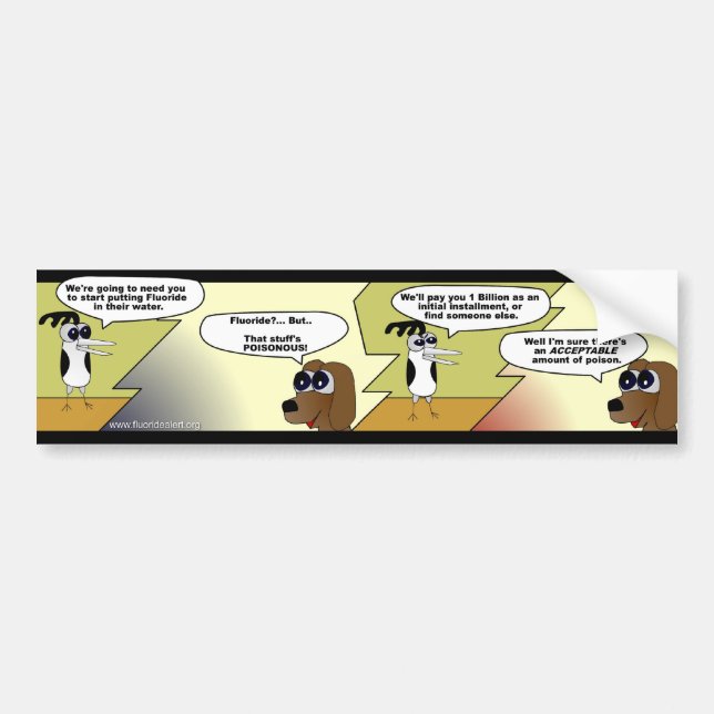 Historieta del fluoruro - pegatina para el (Frente)