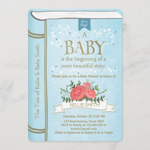 Historieta vintage Invitación a la ducha para bebé