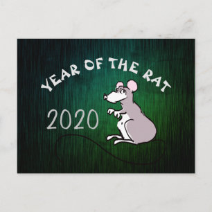Historietas Chinas Rat New Year 2020 Postales Verd