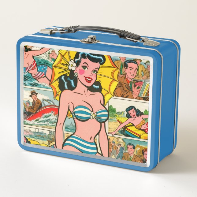 Historietas de verano del Chica Retro Bikini (Anverso)