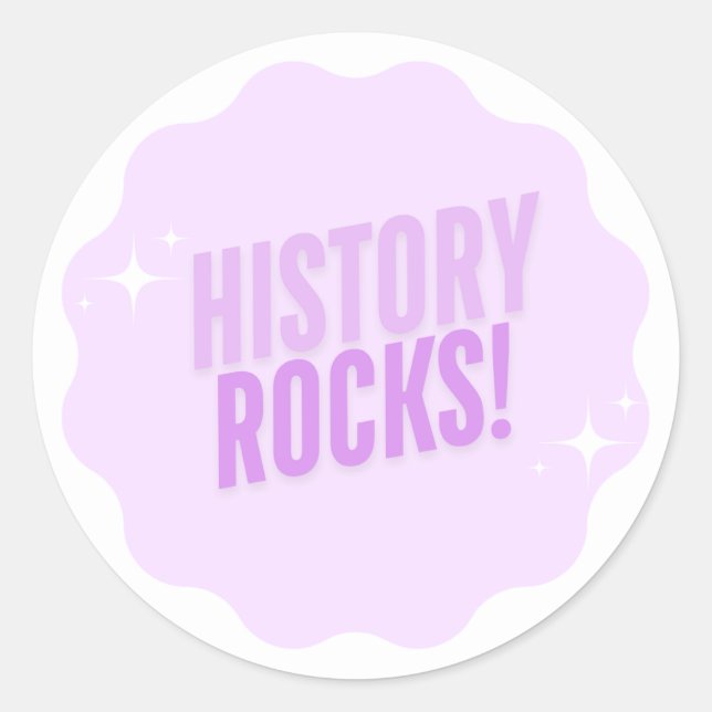 ¡HISTORIROCKS! Regalos de pegatinas para profesore (Anverso)