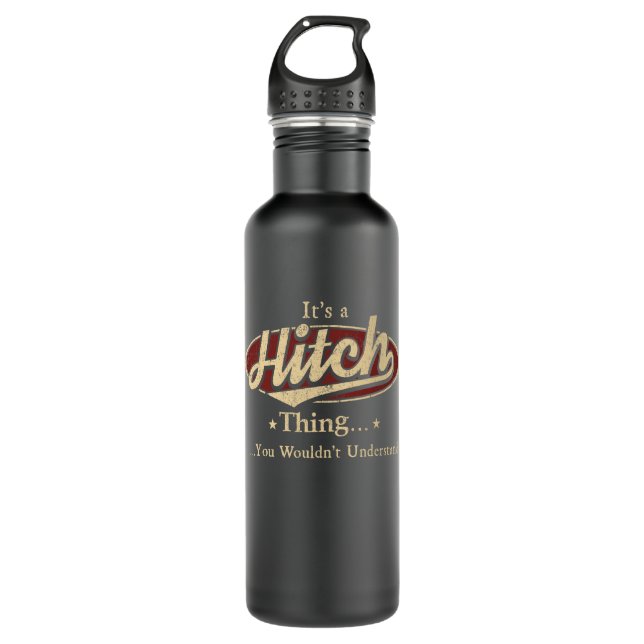 Hitch Thing Nombre Botella de agua (Anverso)