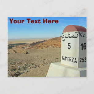 Hito de Sahara personalizable, postal de Túnez