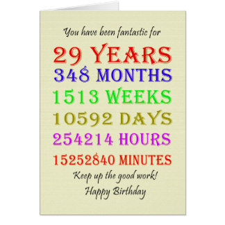 Hitos de cumpleaños número 29
