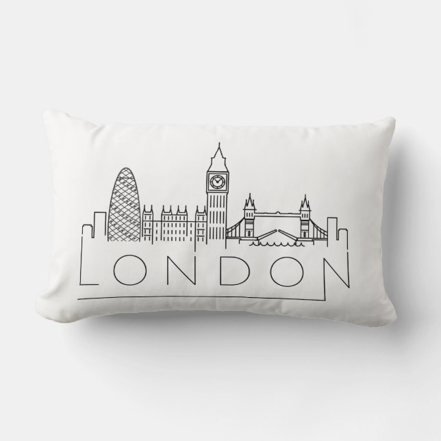 Hitos de Londres | Almohada lumbar de Skyline (Anverso)