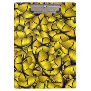 Hive de color oro de mariposa   Portapapeles de ma