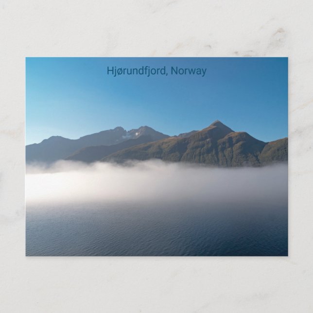 Hjørundfjord, Noruega, Tarjeta postal (Anverso)