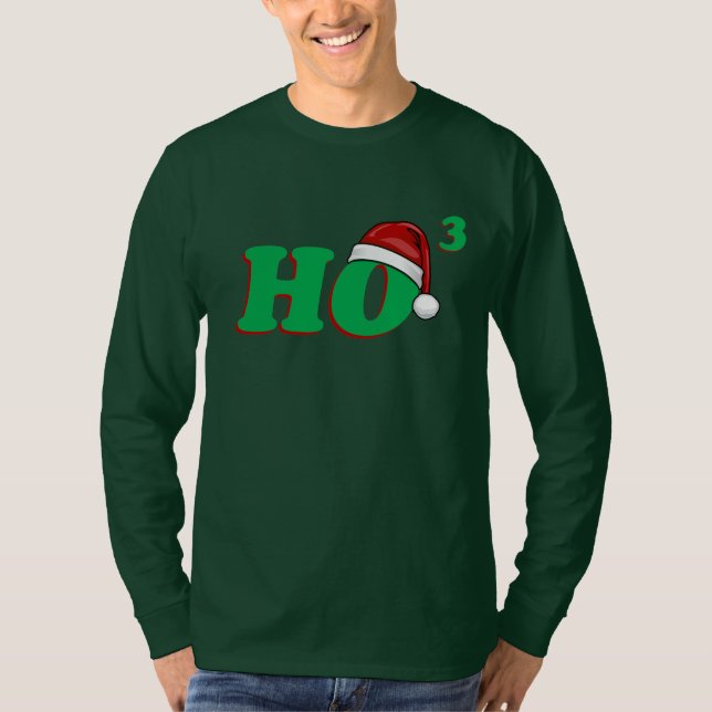 Ho camisa divertida de 3 navidad (cubicado) (Anverso)