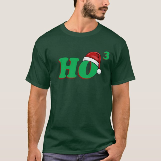 Ho camisa divertida de 3 navidad (cubicado) (Anverso)