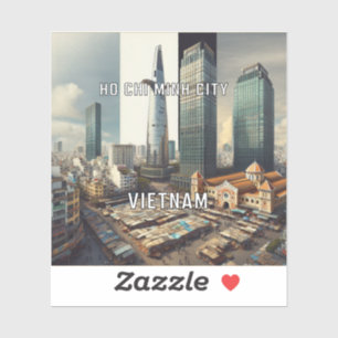 Ho Chi Minh Ciudad Vietnam Pegatina de 3 pulgadas 