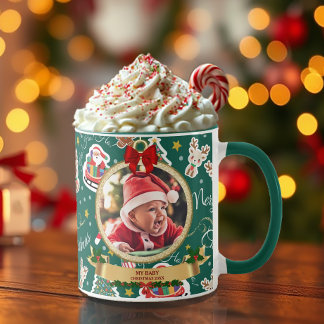 ¡HO de navidad verde personalizado!HO! Jarra