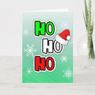 Ho HO Feliz Navidad Papá Noel Tarjeta Personalizad